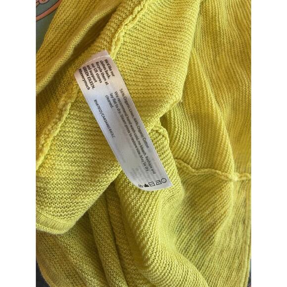 Eileen Fisher Organic Cotton Linen V Neck Pullover Sweater Lightweight Size PM - Picture 3 of 3